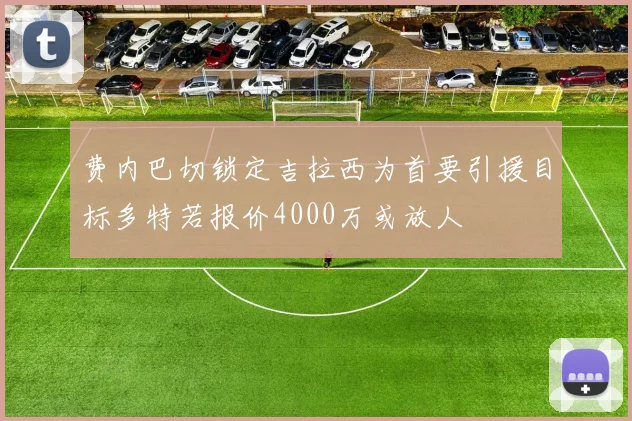 费内巴切锁定吉拉西为首要引援目标多特若报价4000万或放人